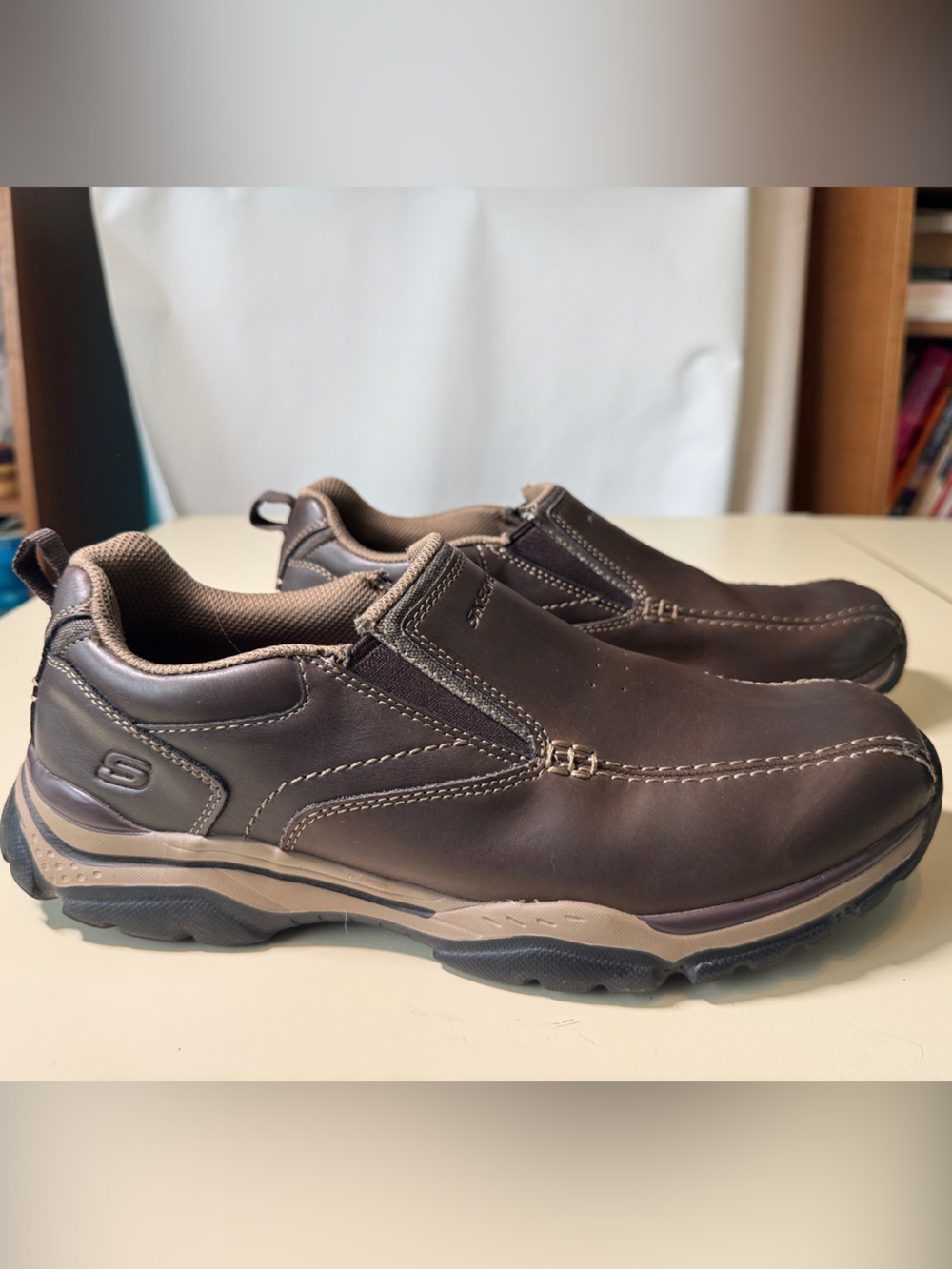 Skechers Men's Brown Slip-On Casual Comfort Loafers